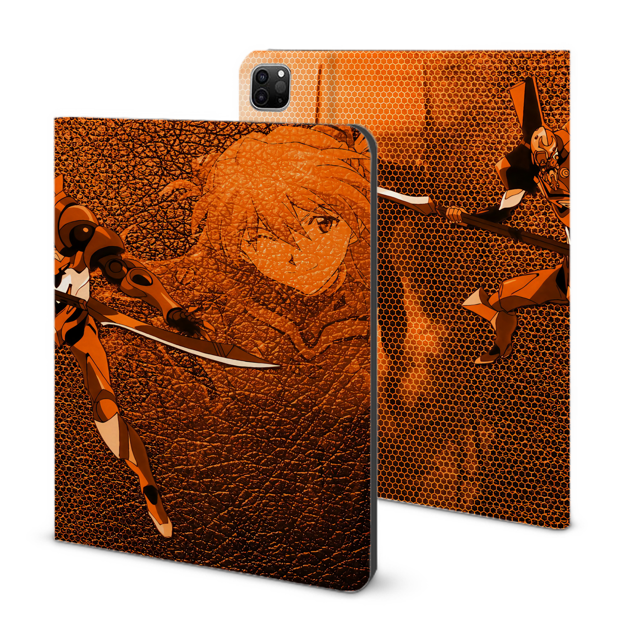 （画像用） EVA 新世紀エヴァンゲリオン IPad ケース ブック型 PUレザー TPU 耐衝撃 軽量 薄型 ペン収納なし 全面保護 IPad 各モデル対応